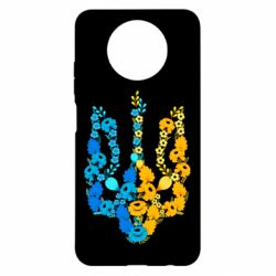 Чохол для Xiaomi Redmi Note 9 5G/Redmi Note 9T Тризуб квіти Україна - PrintSalon