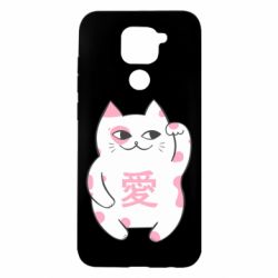 Чехол для Xiaomi Redmi Note 9/Redmi 10X Cat and hieroglyphs - PrintSalon