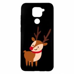 Чехол для Xiaomi Redmi Note 9/Redmi 10X Deer with red nose - PrintSalon