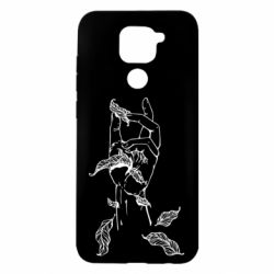 Чехол для Xiaomi Redmi Note 9/Redmi 10X Hand with leafs - PrintSalon