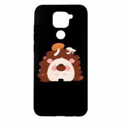Чехол для Xiaomi Redmi Note 9/Redmi 10X Hedgehog with mushrooms - PrintSalon