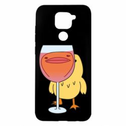 Чехол для Xiaomi Redmi Note 9/Redmi 10X Качка і келих вина - PrintSalon