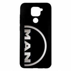 Чехол для Xiaomi Redmi Note 9/Redmi 10X Man metallic logo - PrintSalon