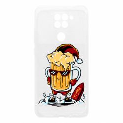 Чехол для Xiaomi Redmi Note 9/Redmi 10X New Year's beer - PrintSalon