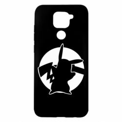 Чехол для Xiaomi Redmi Note 9/Redmi 10X Pikachu silhouette - PrintSalon