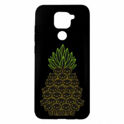 Чехол для Xiaomi Redmi Note 9/Redmi 10X Pineapple cat - PrintSalon