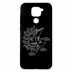 Чехол для Xiaomi Redmi Note 9/Redmi 10X Sun and Moon faces - PrintSalon
