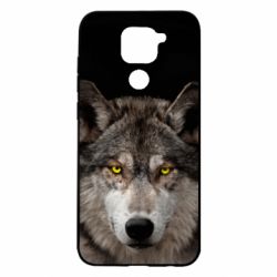 Чохол для Xiaomi Redmi Note 9 / Redmi 10X Wolf with yellow eyes - PrintSalon