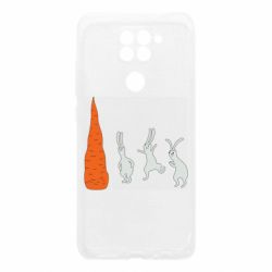 Чехол для Xiaomi Redmi Note 9/Redmi 10X Зайцы возле морковки - PrintSalon