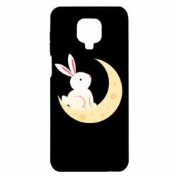 Чехол для Xiaomi Redmi Note 9S/9Pro/9Pro Max Cute rabbit on the moon - PrintSalon
