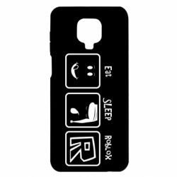 Чехол для Xiaomi Redmi Note 9S/9Pro/9Pro Max Eat Sleep Roblox