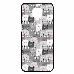 Чохол для Xiaomi Redmi Note 9S / 9Pro / 9Pro Max Gray cats pattern - PrintSalon