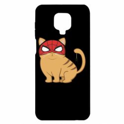 Чехол для Xiaomi Redmi Note 9S/9Pro/9Pro Max Кот паук - PrintSalon