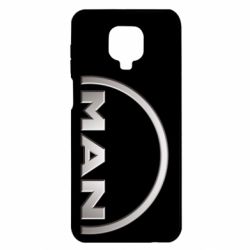 Чехол для Xiaomi Redmi Note 9S/9Pro/9Pro Max Man metallic logo - PrintSalon