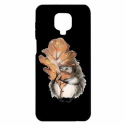 Чехол для Xiaomi Redmi Note 9S/9Pro/9Pro Max Осенний ежик - PrintSalon