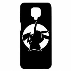 Чехол для Xiaomi Redmi Note 9S/9Pro/9Pro Max Pikachu silhouette - PrintSalon