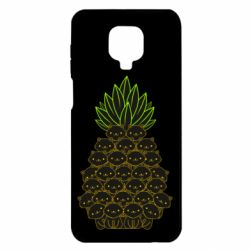 Чехол для Xiaomi Redmi Note 9S/9Pro/9Pro Max Pineapple cat - PrintSalon