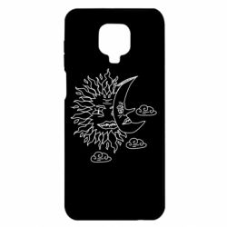 Чехол для Xiaomi Redmi Note 9S/9Pro/9Pro Max Sun and Moon faces - PrintSalon