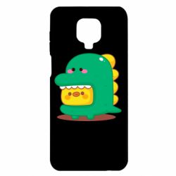 Чехол для Xiaomi Redmi Note 9S/9Pro/9Pro Max Уточка в костюме динозавра - PrintSalon