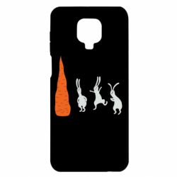 Чехол для Xiaomi Redmi Note 9S/9Pro/9Pro Max Зайцы возле морковки - PrintSalon