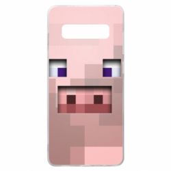 Чохол для Samsung S10+ Pig from minecraft - PrintSalon
