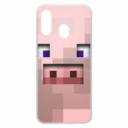 Чохол для Samsung A40 Pig from minecraft - PrintSalon