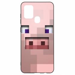 Чохол для Samsung A21s Pig from minecraft - PrintSalon