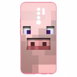 Чохол для Xiaomi Redmi 9 Pig from minecraft - PrintSalon