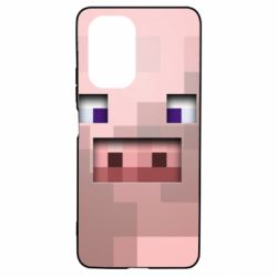 Чохол для Xiaomi Poco F3/K40 Pig from minecraft - PrintSalon