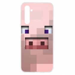 Чохол для Realme 6 Pig from minecraft - PrintSalon