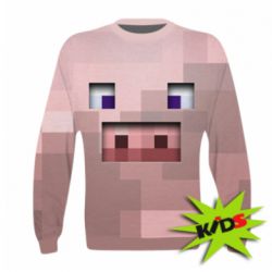 Дитячий 3D світшот Pig from minecraft - PrintSalon
