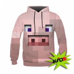 Дитяче 3D худі Pig from minecraft - PrintSalon