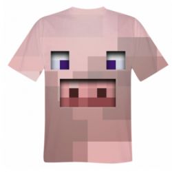 Чоловіча футболка 3D Pig from minecraft - PrintSalon