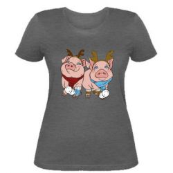 Женская футболка Pigs - PrintSalon