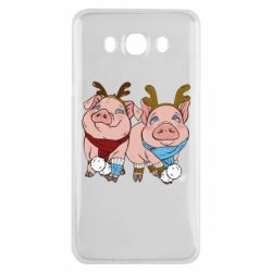 Чехол для Samsung J7 2016 Pigs - PrintSalon