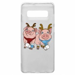 Чехол для Samsung S10+ Pigs - PrintSalon