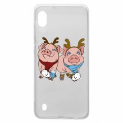 Чехол для Samsung A10 Pigs - PrintSalon