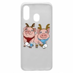 Чехол для Samsung A40 Pigs - PrintSalon