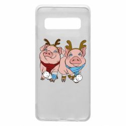 Чехол для Samsung S10 Pigs - PrintSalon