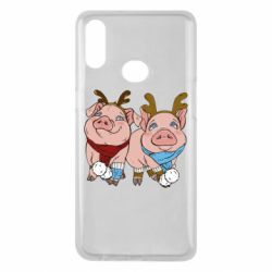 Чехол для Samsung A10s Pigs - PrintSalon
