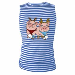 Майка-тельняшка Pigs - PrintSalon