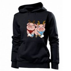Женское худи Pigs - PrintSalon