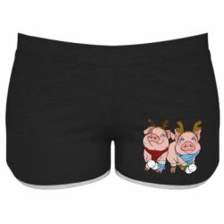 Женские шорты Pigs - PrintSalon