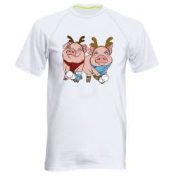 Мужская футболка для спорта Pigs - PrintSalon