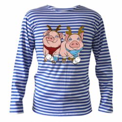 Тельняшка с длинным рукавом Pigs - PrintSalon
