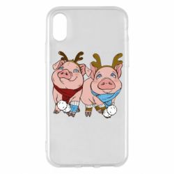 Чехол для iPhone X/Xs Pigs - PrintSalon
