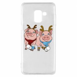 Чехол для Samsung A8 2018 Pigs - PrintSalon
