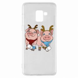 Чехол для Samsung A8+ 2018 Pigs - PrintSalon