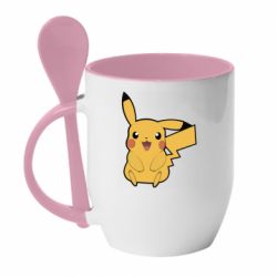 Чашка с ложкой Pika Pika - PrintSalon