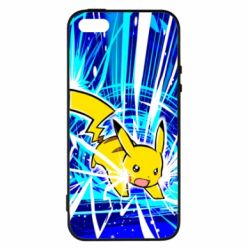 Чохол для iphone 5/5S/SE Pikachu and lightning - PrintSalon